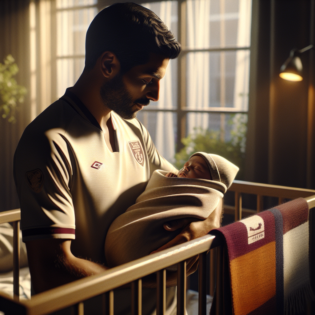 Askhat Tagybergen names son after Kazakh club, father cradles baby scarf